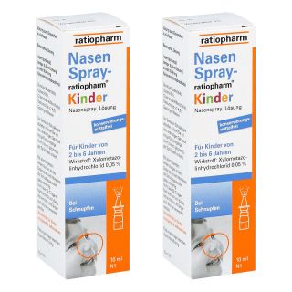 NasenSpray ratiopharm Kinder 2X10 ml von ratiopharm GmbH PZN 08101626