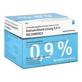Natriumchlorid-lösung 0,9% Deltamedica Luer-lo Pl. 20X5 ml von DELTAMEDICA GmbH PZN 17249206