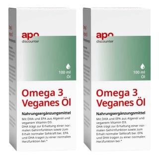 Omega 3 veganes Algenöl von apodiscounter 2x100 ml von  PZN 08102387