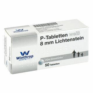 P Tabletten weiss 8 mm 50 stk von Zentiva Pharma GmbH PZN 04997390