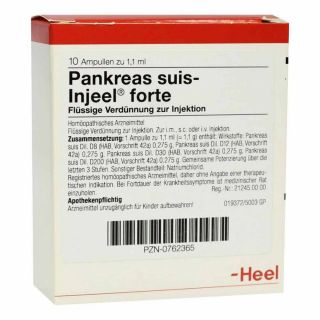 Pankreas Suis Injeel forte Ampullen 10 stk von Biologische Heilmittel Heel GmbH PZN 00762365