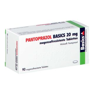 Pantoprazol Basics 20 mg magensaftresistent Tabletten 90 stk von Basics GmbH PZN 10234058