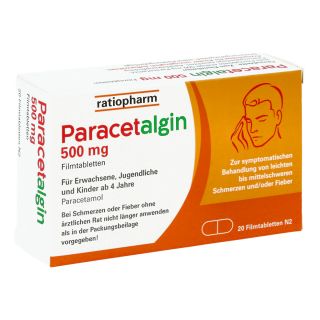 Paracetalgin 500 Mg Filmtabletten 20 stk von ratiopharm GmbH PZN 16730456