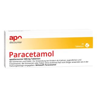 Paracetamol 500 mg Tabletten von apodiscounter 20 stk von Fairmed Healthcare GmbH PZN 18188323