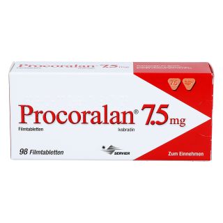 Procoralan 7,5 mg Filmtabletten 98 stk von SERVIER Deutschland GmbH PZN 03880579