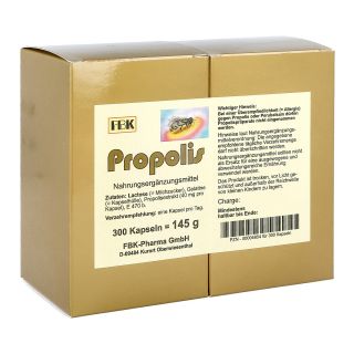 Propolis Kapseln 300 stk von FBK-Pharma GmbH PZN 00004854