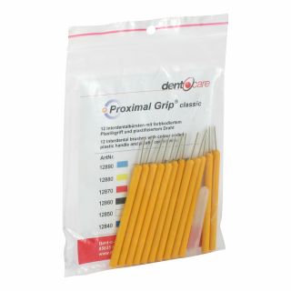 Proximal Grip xxxx-fein gelb Interdentalbürste 12 stk von Dent-o-care Dentalvertriebs GmbH PZN 01347711