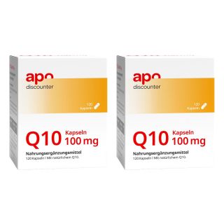 Q10 Kapseln 100 mg mit Coenzym Q10 von apodiscounter 2x 120 stk von apo.com Group GmbH PZN 08101856