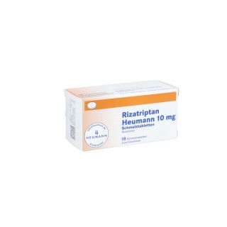 Rizatriptan Heumann 10 mg Schmelztabletten 18 stk von HEUMANN PHARMA GmbH & Co. Generi PZN 11871459