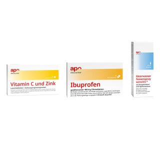 Schnupfen Set - Lutschtabletten + Nasen-Pflegespray + Ibuprofen  1 Pck von apo.com Group GmbH PZN 08102225