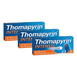 Thomapyrin Intensiv bei Migräne & Kopfschmerzen 3x20 stk von A. Nattermann & Cie GmbH PZN 08102424