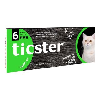 Ticster Plus Spot-on Lösung zum Auftropfen für Katzen bis 4kg 6X0.4 ml von O'ZOO GmbH PZN 16570165