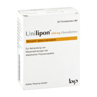 Unilipon 600mg 30 stk von Köhler Pharma GmbH PZN 04643930