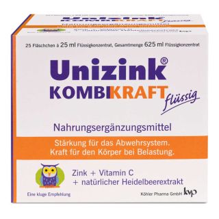 Unizink Kombikraft 25X25 ml von Köhler Pharma GmbH PZN 07146623