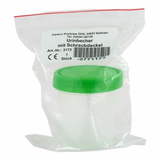 Urinbecher mit Schraubdeckel 1 stk von Careliv Produkte OHG PZN 02771173