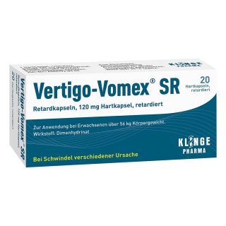 Vertigo-Vomex SR Retardkapseln 20 stk von Klinge Pharma GmbH PZN 06898485