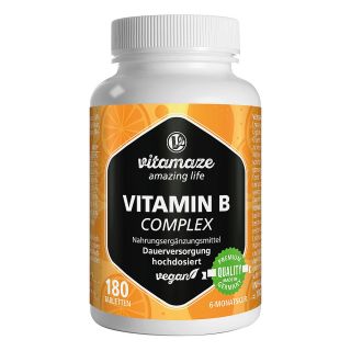 Vitamaze VITAMIN B-Complex hochdosiert vegan 180 stk von Vitamaze GmbH PZN 12741428