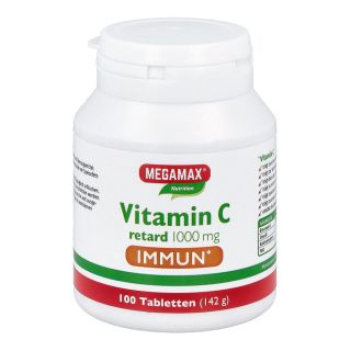 Vitamin C Retard 1.000 mg Immun Megamax Filmtabletten 100 stk von Megamax B.V. PZN 16662387