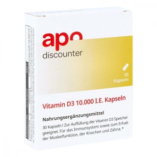 Vitamin D3 10.000 I.e. Kapseln mit Vitamin D3 30 stk von apo.com Group GmbH PZN 16908428
