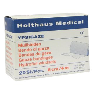 Ypsigaze Mullbinde 6cmx4m 20 stk von Holthaus Medical GmbH & Co. KG PZN 03943386