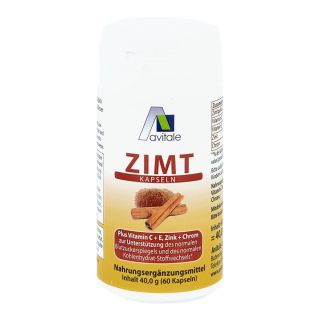 Zimt Kapseln 500 mg+Vitamin C+e 60 stk von Avitale GmbH PZN 03884666