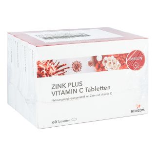Zink Plus Vitamin C Tabletten 4X60 stk von Medicom Pharma GmbH PZN 15894115