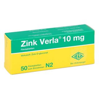 Zink Verla 10mg 50 stk von Verla-Pharm Arzneimittel GmbH &  PZN 08912189