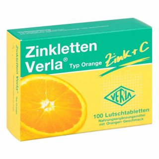Zinkletten Verla Orange Lutschtabletten 100 stk von Verla-Pharm Arzneimittel GmbH &  PZN 09704820