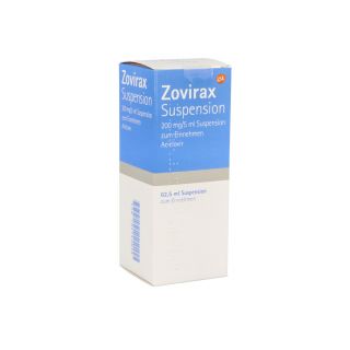 Zovirax Suspension zum Einnehmen 62.5 ml von GlaxoSmithKline GmbH & Co. KG PZN 04749858