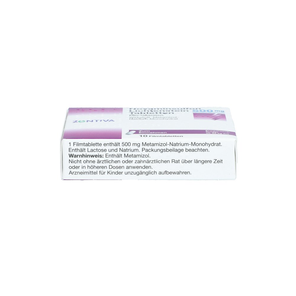 Novaminsulfon Lichtenst.500 mg Filmtabletten 10 stk