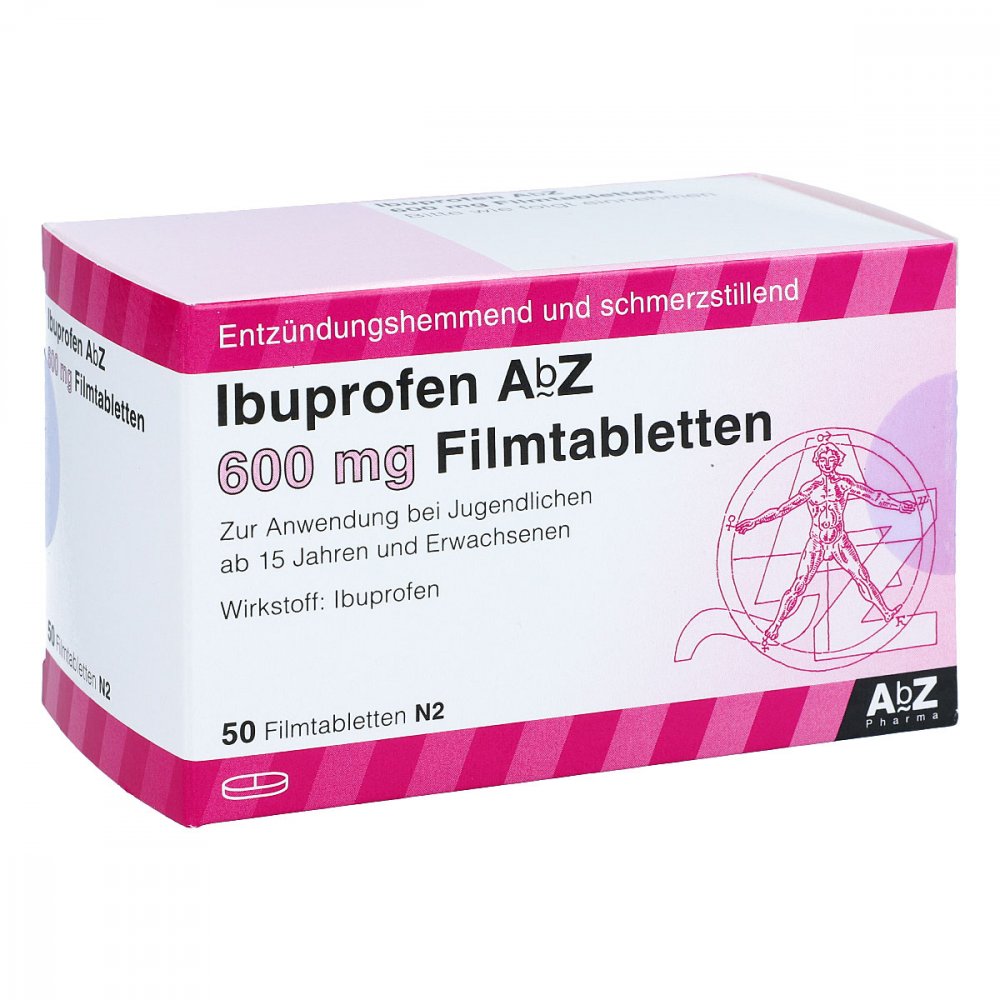 Ibuprofen AbZ 600mg 50 stk günstig bei