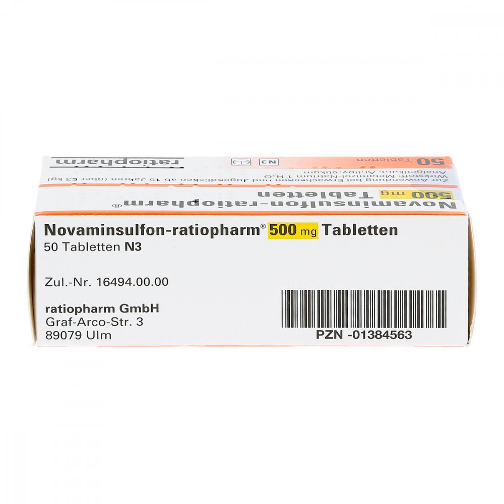 Novaminsulfon-ratiopharm 500mg 50 stk günstig bei apo.com