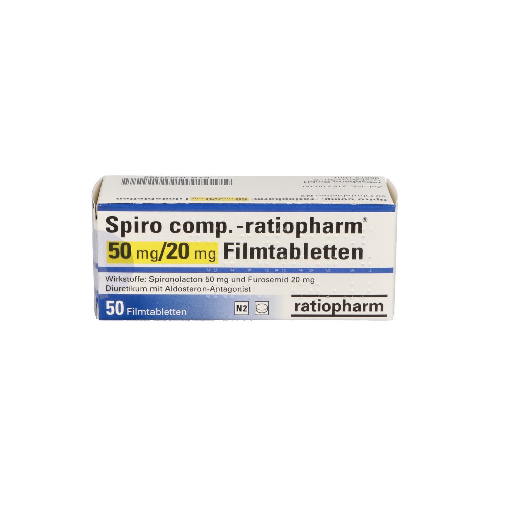 Spiro comp.ratiopharm 50mg/20mg 50 stk günstig bei