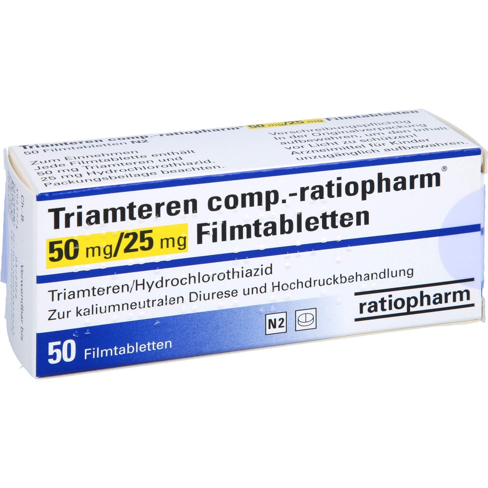 Triamteren comp.ratiopharm 50mg/25mg 50 stk