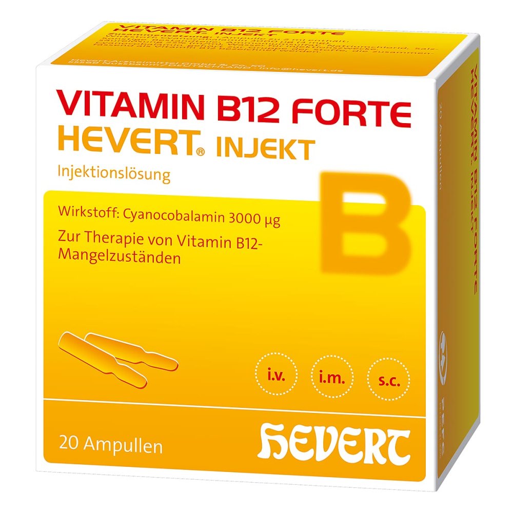 Vitamin B12 Hevert forte Injekt Ampullen 20X2 ml