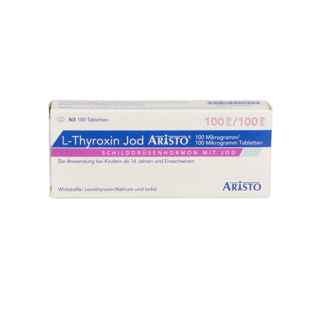 L-Thyroxin Jod Aristo 100μg/100μg 100 stk