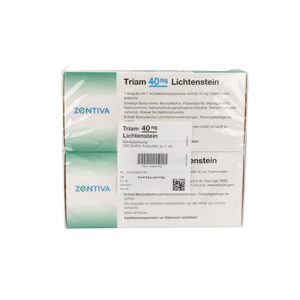 Triam 40 Lichtenstein Kristallsuspension Ampullen 100 stk