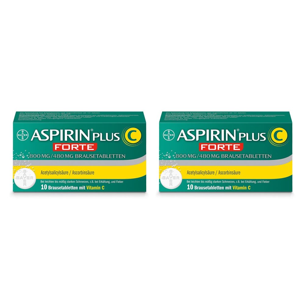 Aspirin plus C forte 800 mg/480 mg Brausetabletten 2x10 stk günstig bei