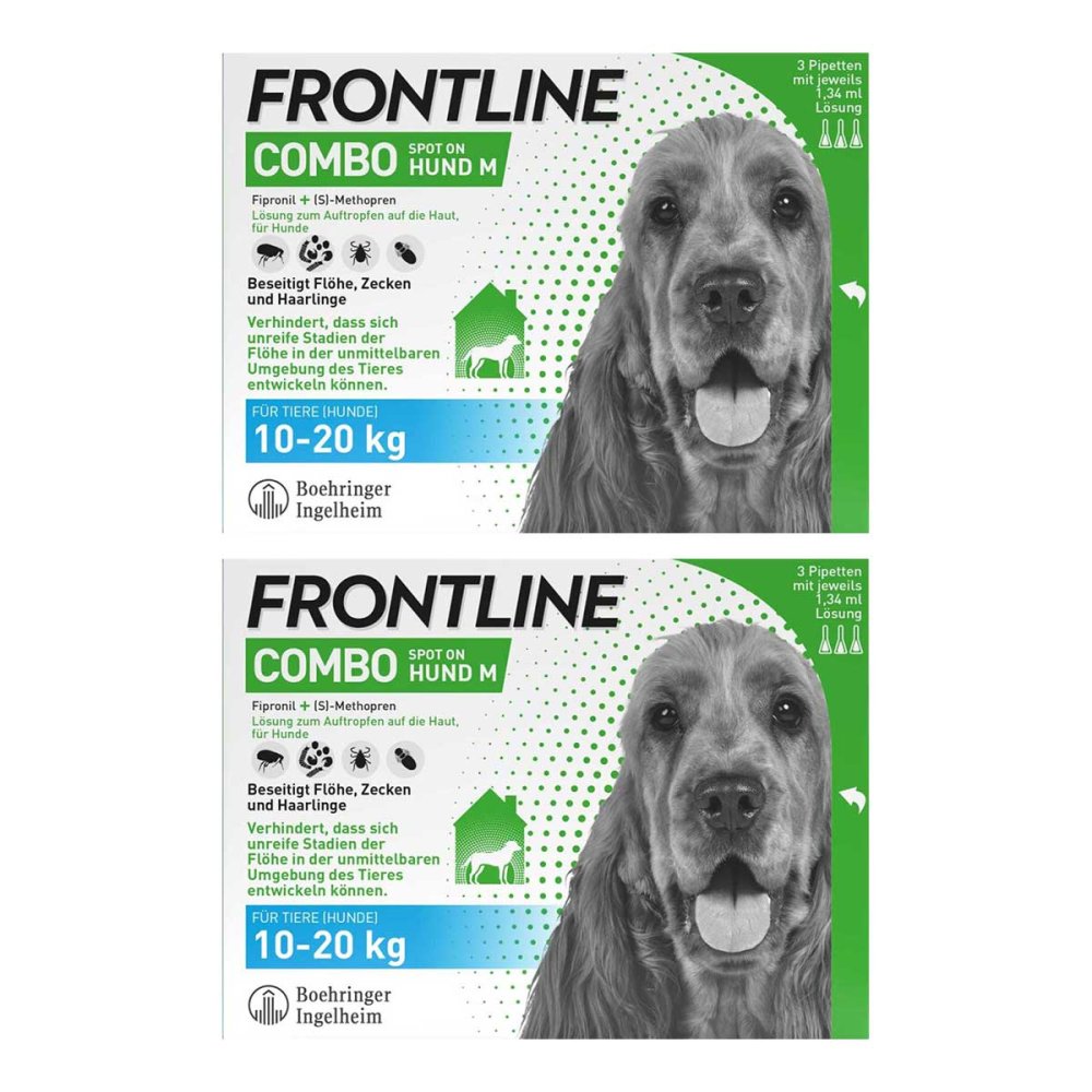 FRONTLINE COMBO Hund & Heim gegen Zecken FlÃ¶he Larven 10-20 kg