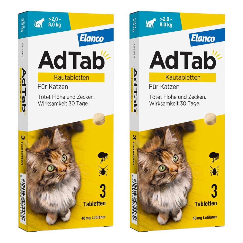 AdTab 48 Mg Kautabletten fÃ¼r Katzen >2-8 Kg