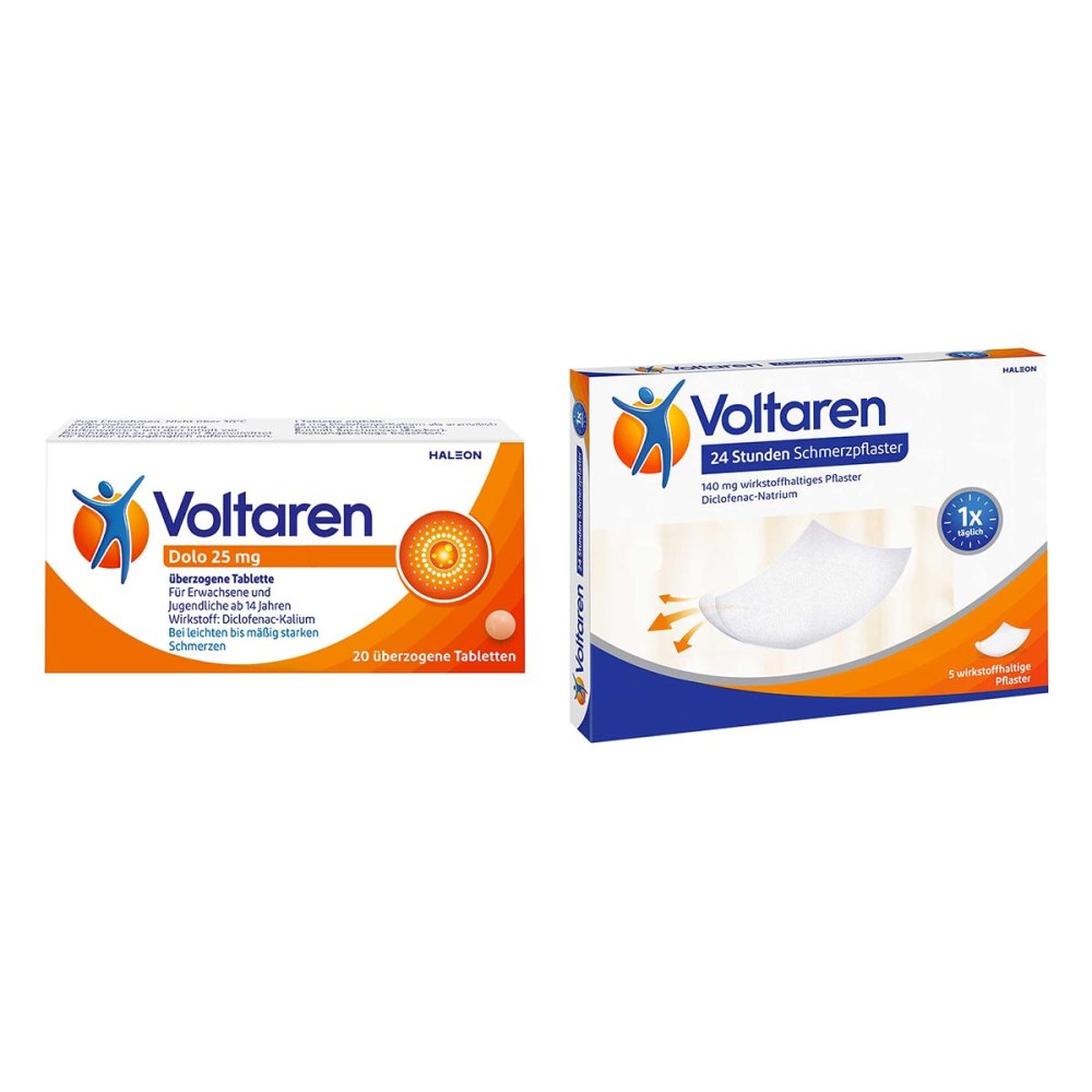 Voltaren Dolo 25mg 20Stück + Voltaren Schmerzpflaster