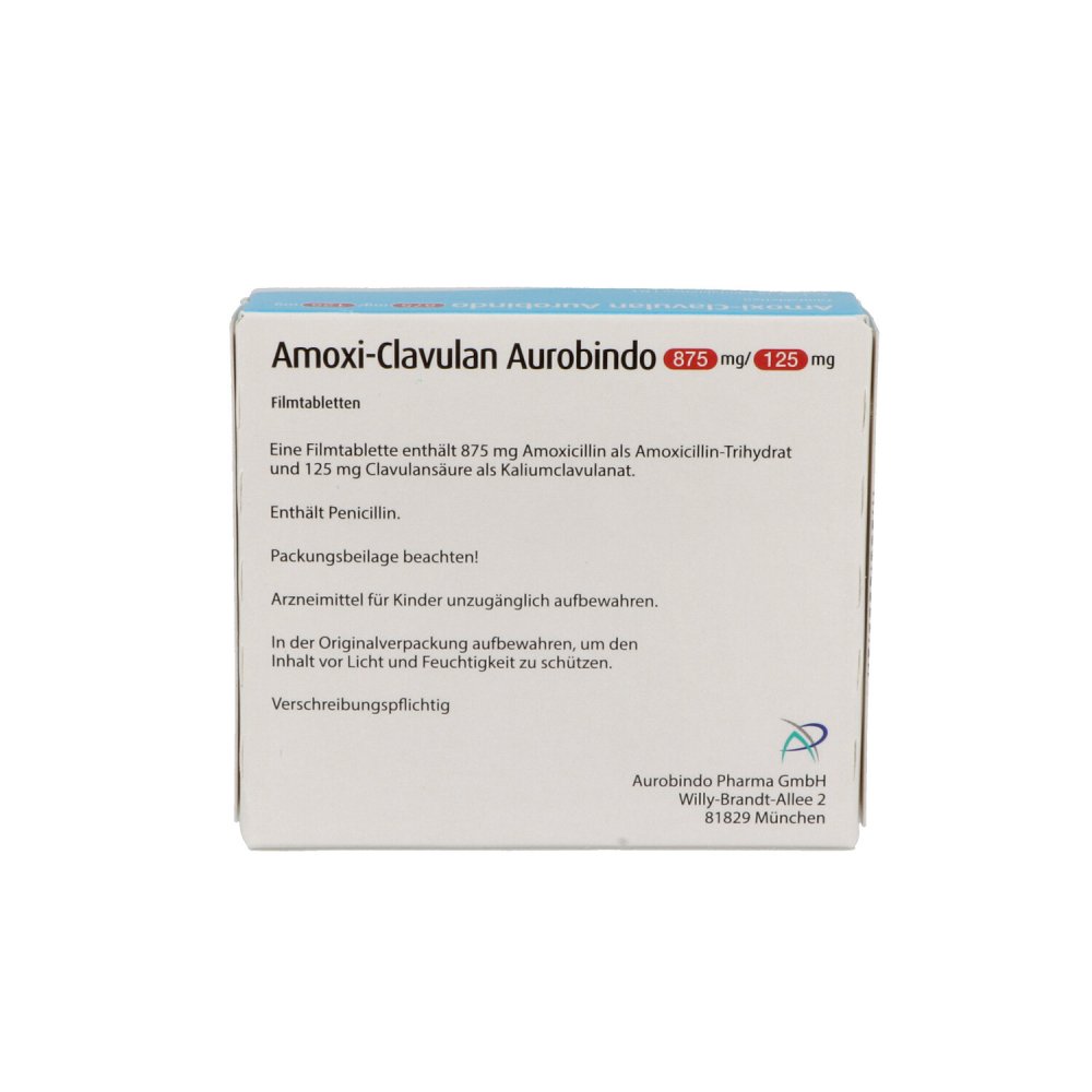 Amoxi-Clavulan Aurobindo 875mg/125mg 10 stk