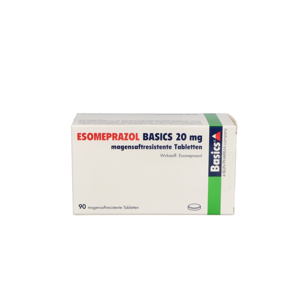 Esomeprazol Basics 20 mg magensaftresistent Tabletten 90 stk