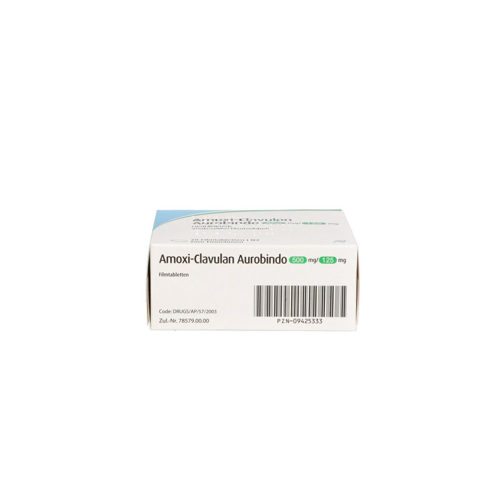 Amoxi-Clavulan Aurobindo 500mg/125mg 20 stk