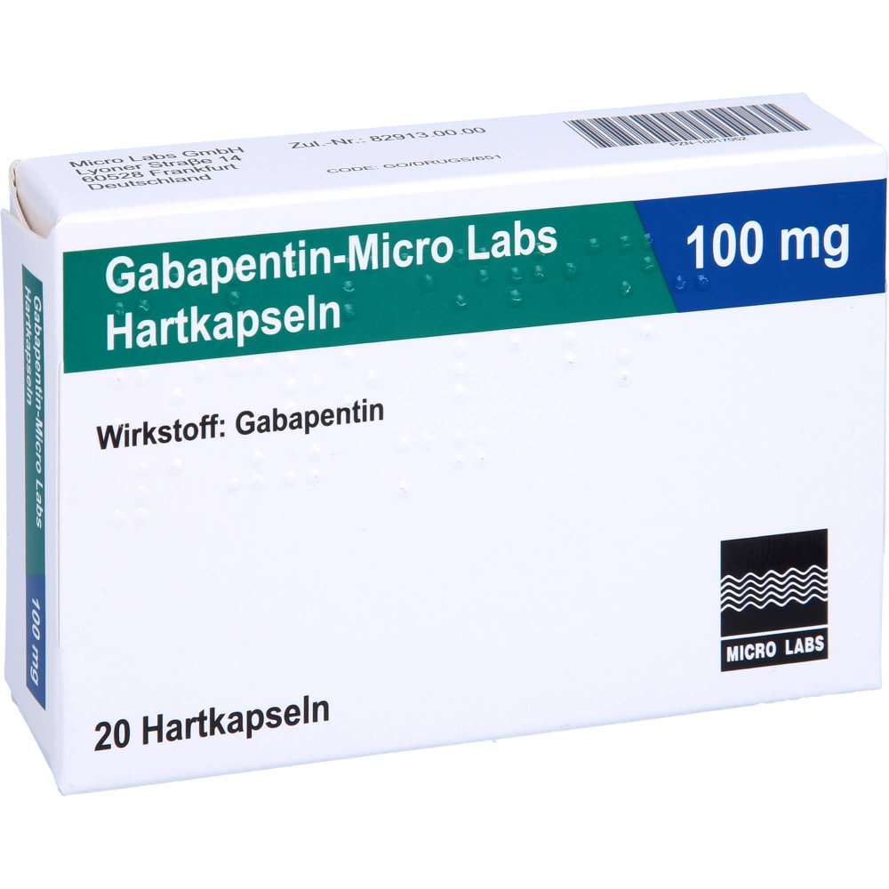 Gabapentin Micro Labs 100 mg Hartkapseln 20 stk