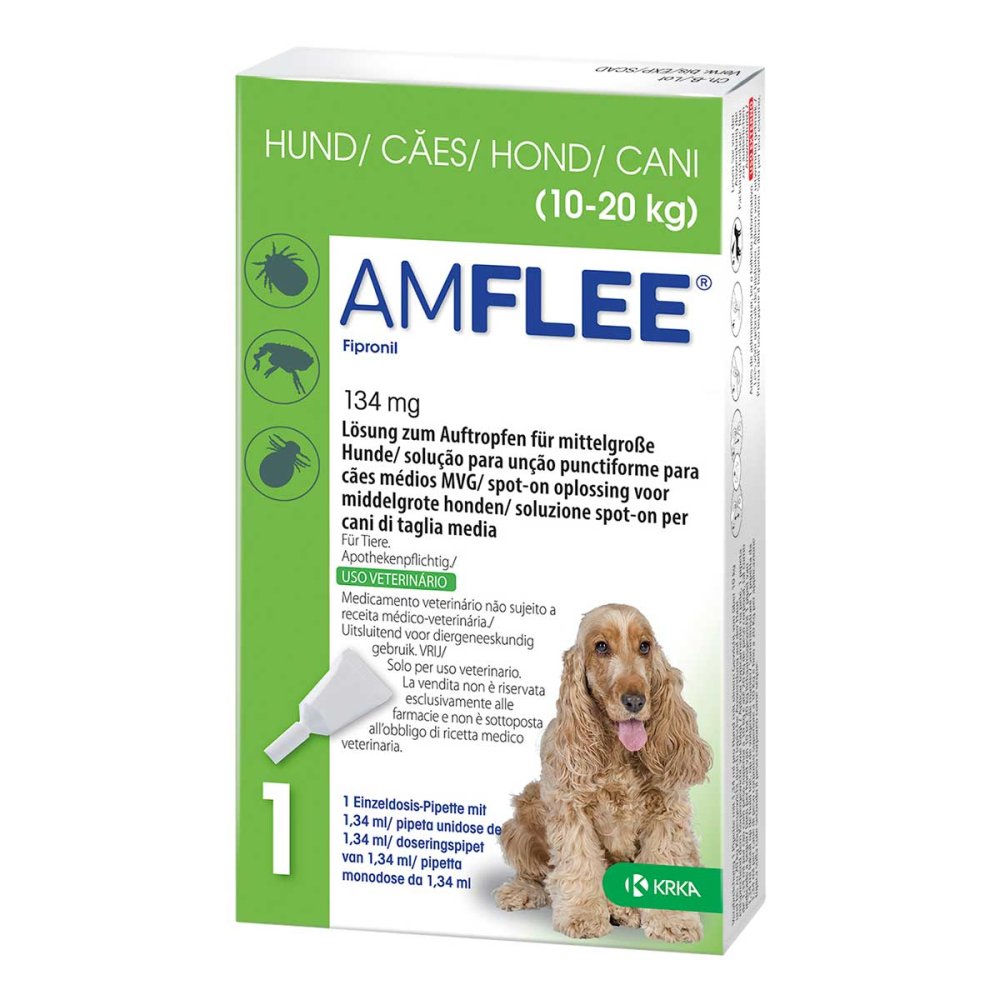 Amflee 134 mg LÃ¶sung zur, zum Auftropfen fÃ¼r mittelgr.Hunde