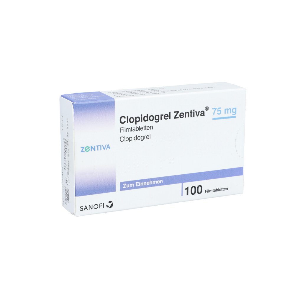 Clopidogrel Zentiva 75 mg Filmtabletten 100 stk