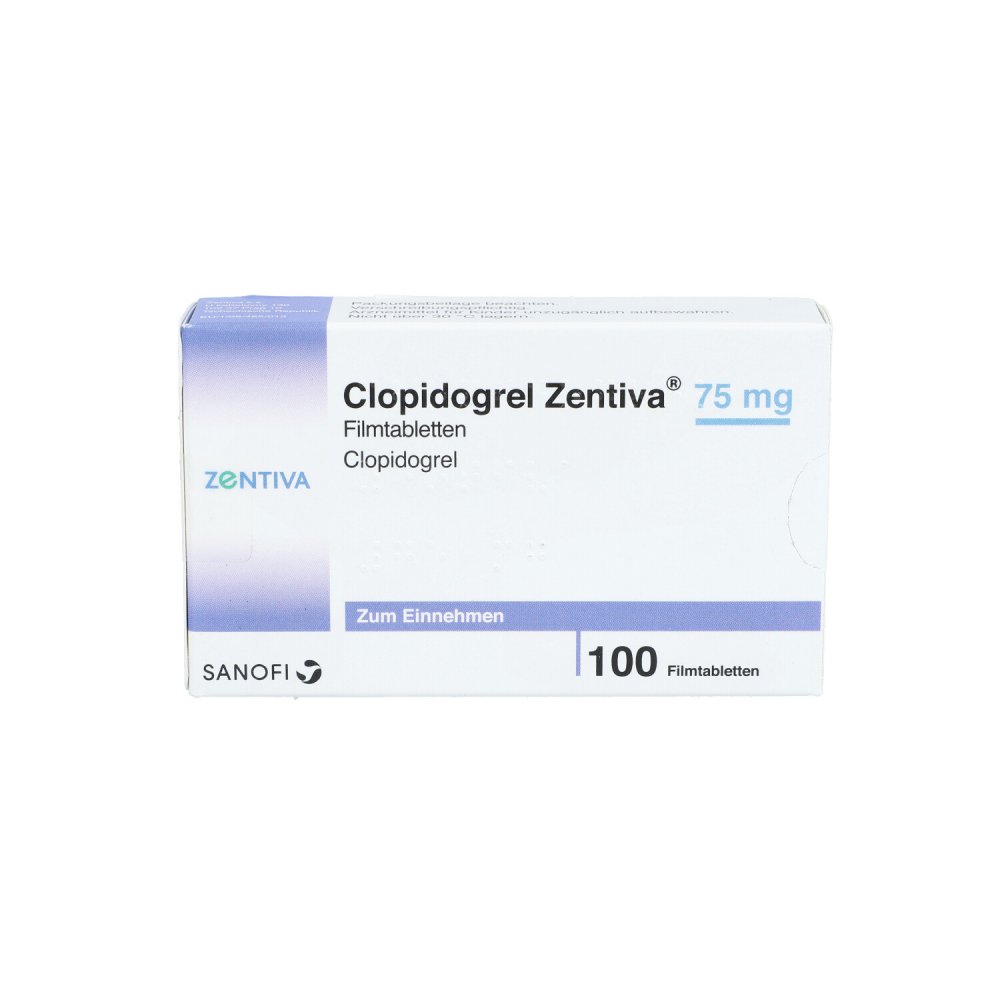 Clopidogrel Zentiva 75 mg Filmtabletten 100 stk