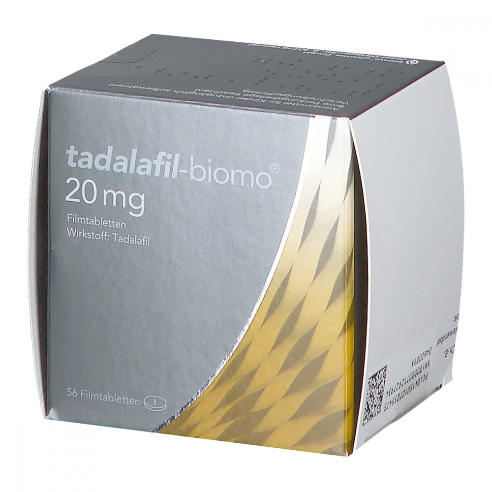 Tadalafilbiomo 20 mg Filmtabletten 56 stk