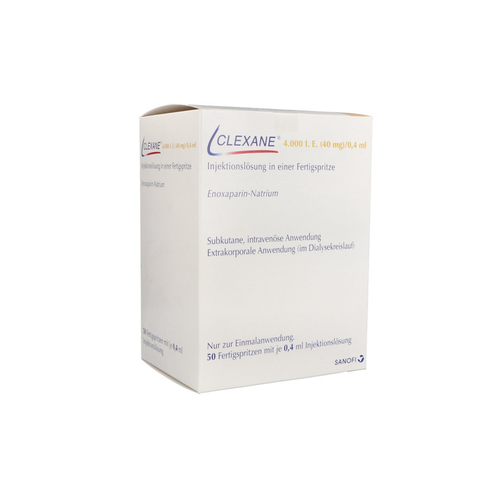 Clexane 40 mg 0,4 ml iniecto -lsg.i.e.fertigspritze 50 stk
